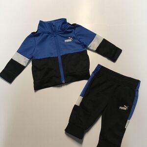 Puma Blue and Black Tracksuit Set baby boy 3-6 months.